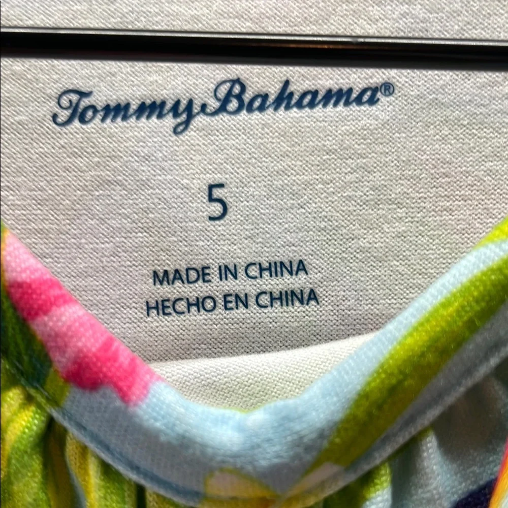 Tommy Bahama Pink and Blue‎ Ruffled Tiered Sundress
